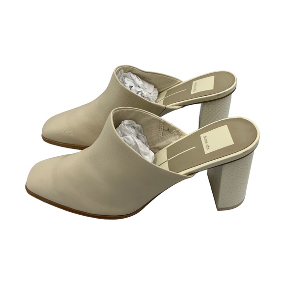 DOLCE VITA Parez Mules Cream Leather - Picture 7 of 13